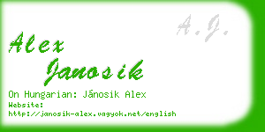 alex janosik business card